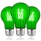 Luxrite A19 LED Edison Green Light Bulbs 4.5W 60W Equivalent Clear Glass E26 Base, 3PK LR21722-3PK - alternate 1